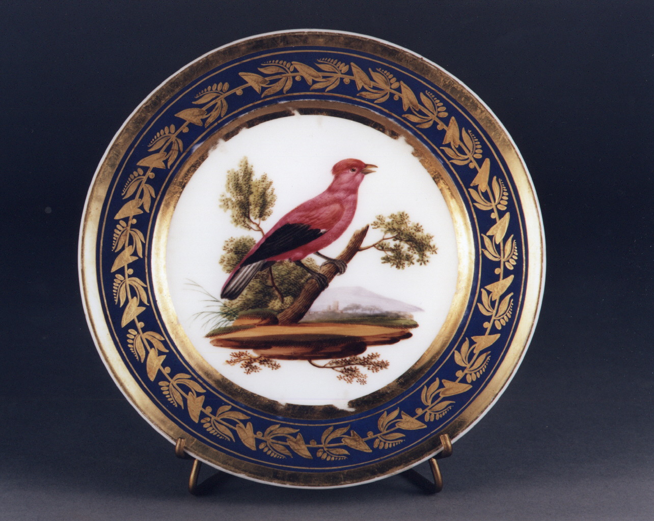 motivi decorativi floreali (piatto) - manifattura francese (sec. XIX)