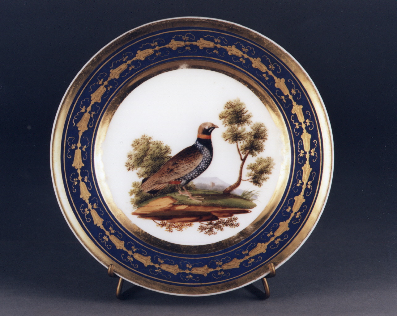 motivi decorativi floreali (piatto) - manifattura francese (sec. XIX)