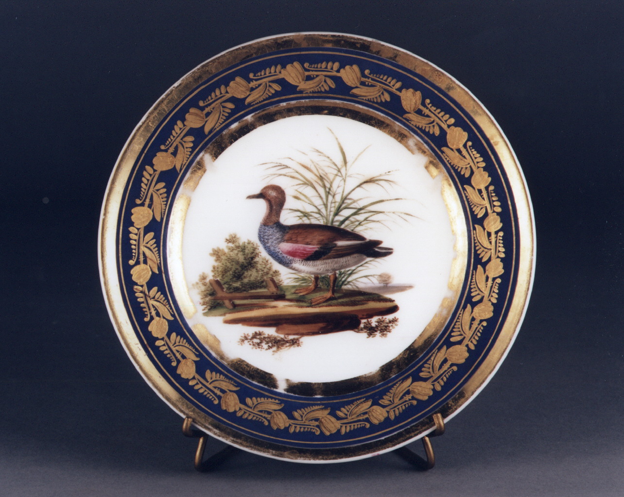 motivi decorativi floreali (piatto) - manifattura francese (sec. XIX)