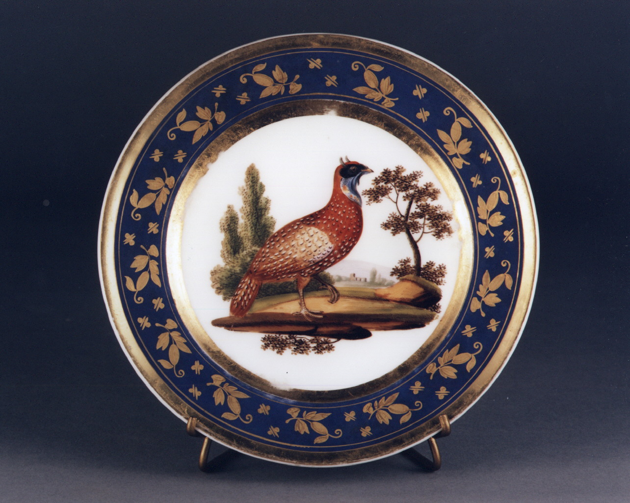 motivi decorativi floreali (piatto) - manifattura francese (sec. XIX)