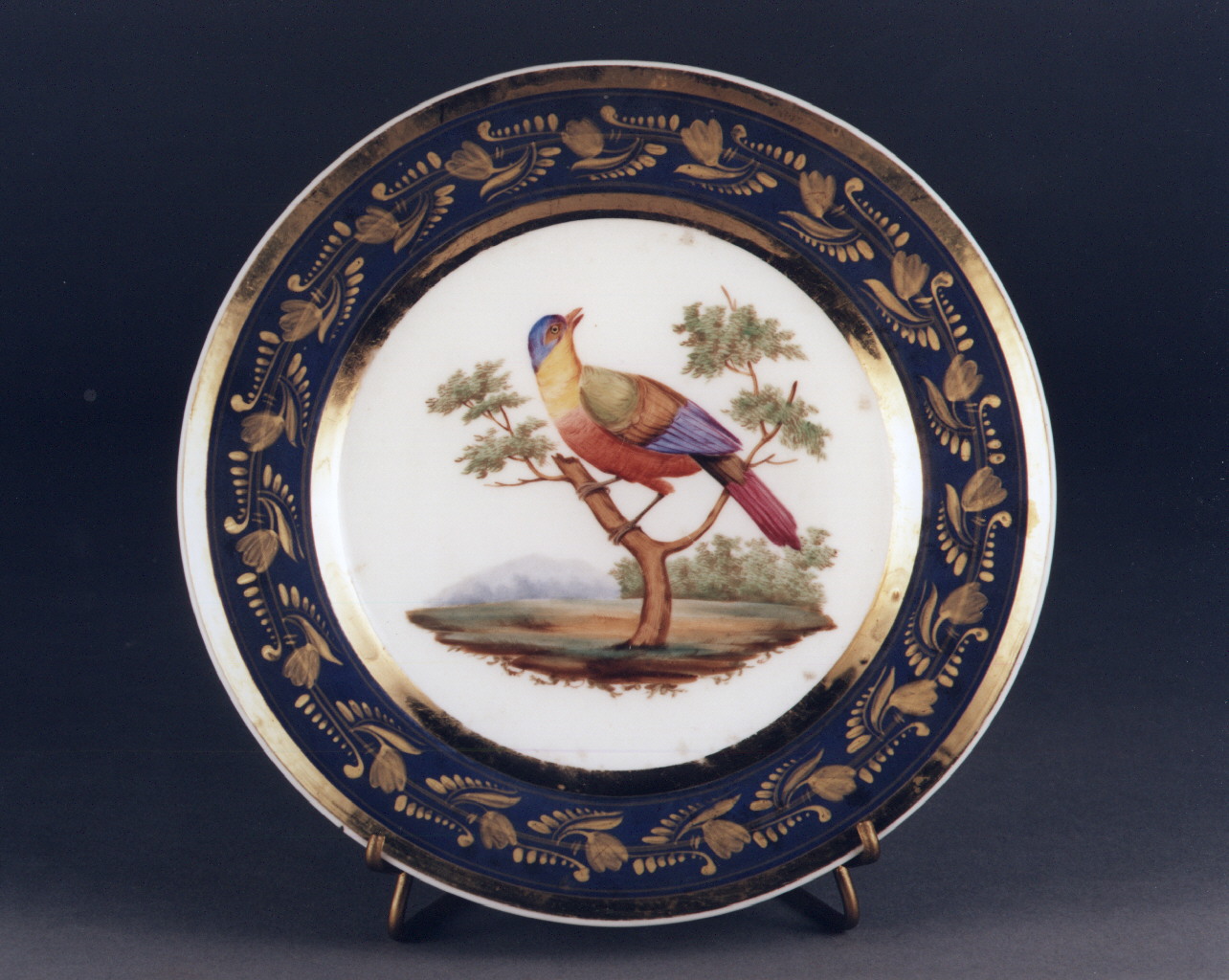 motivi decorativi floreali (piatto) - manifattura francese (sec. XIX)