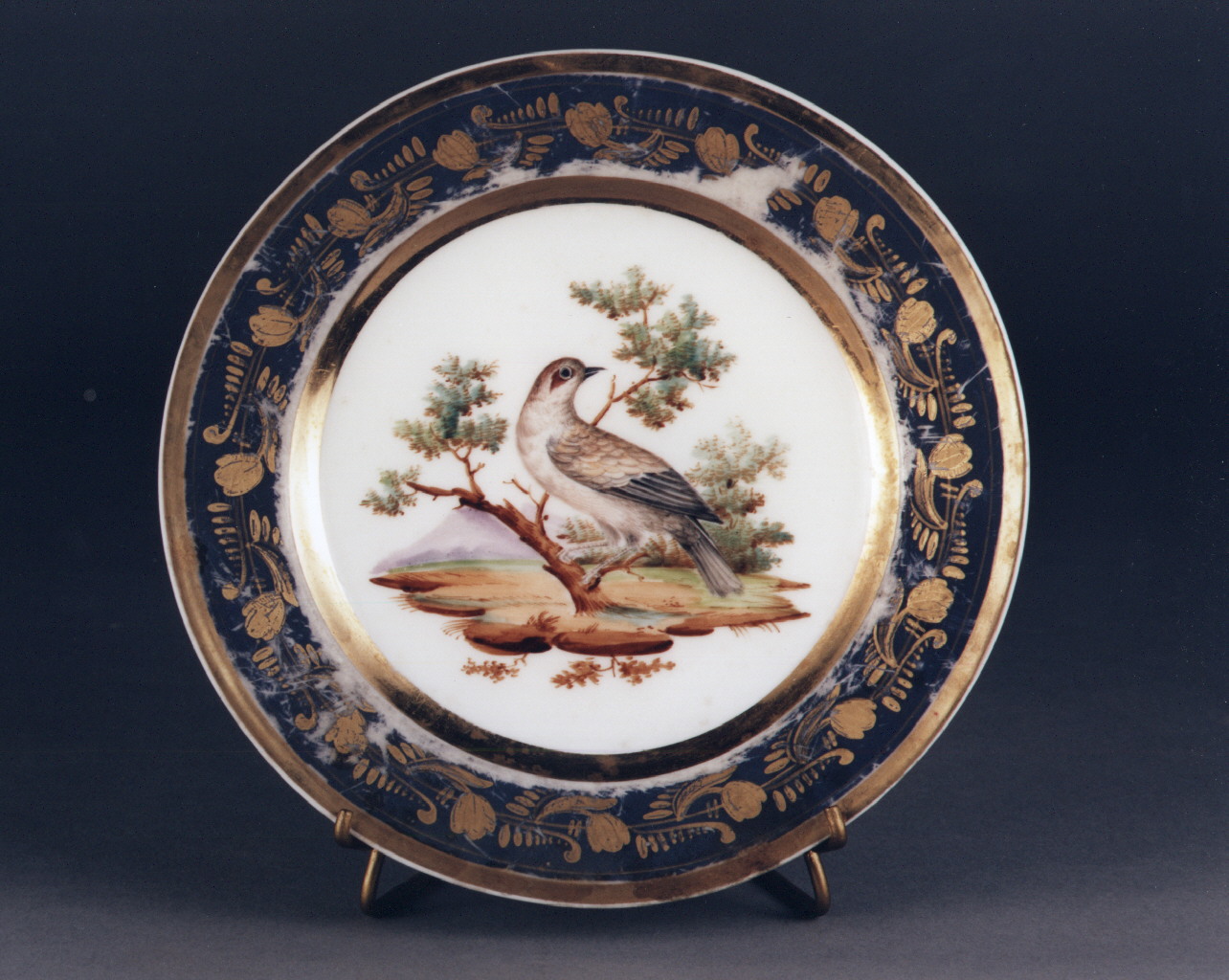 motivi decorativi floreali (piatto) - manifattura francese (sec. XIX)