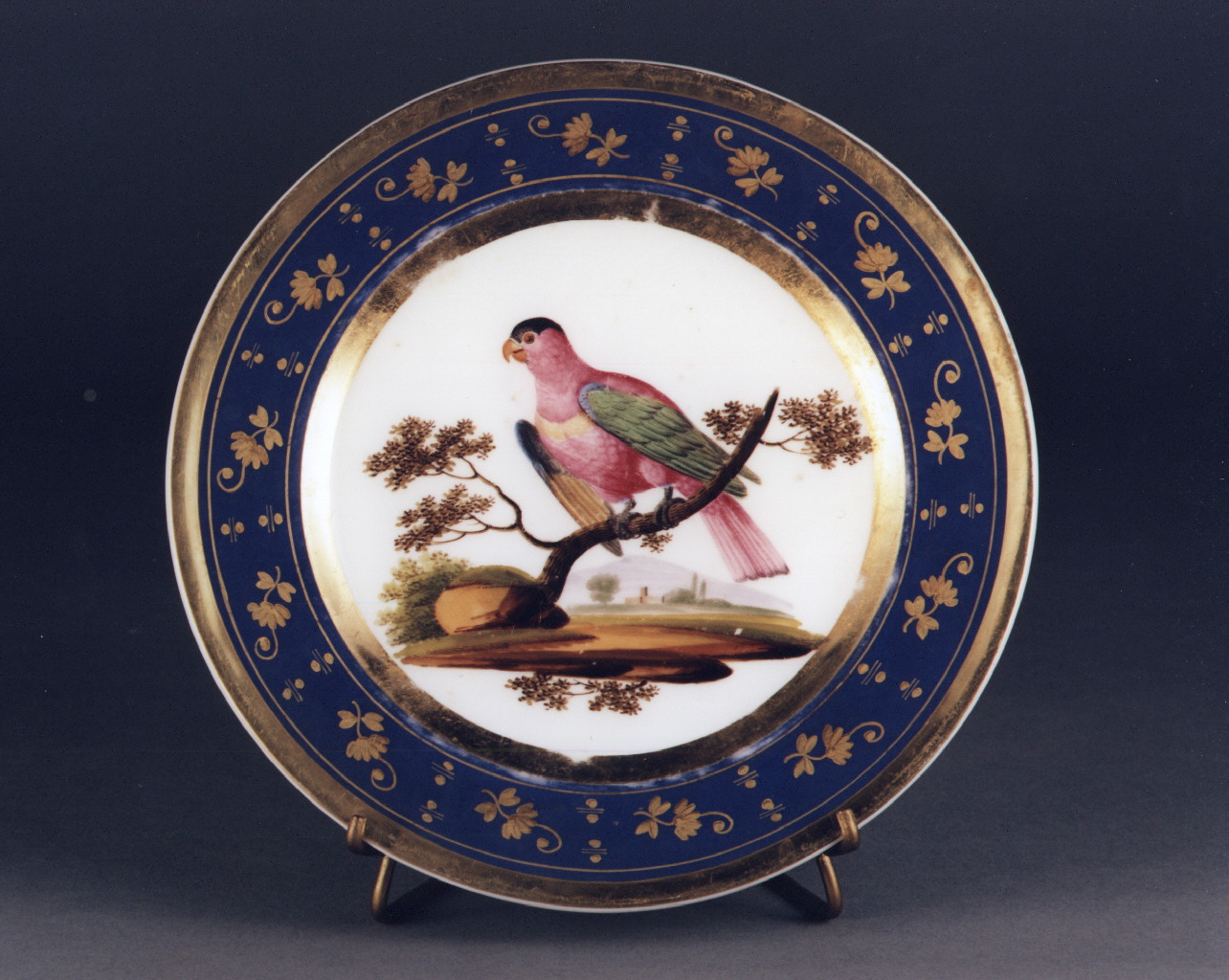 motivo decorativo floreale (piatto) - manifattura francese (sec. XIX)