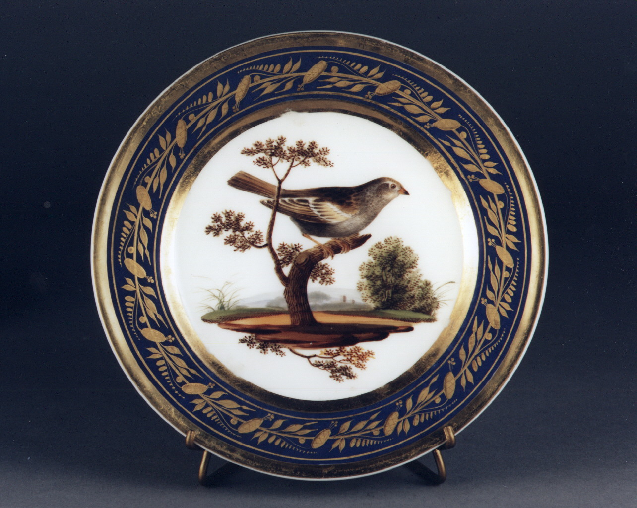 motivi decorativi floreali (piatto) - manifattura francese (sec. XIX)