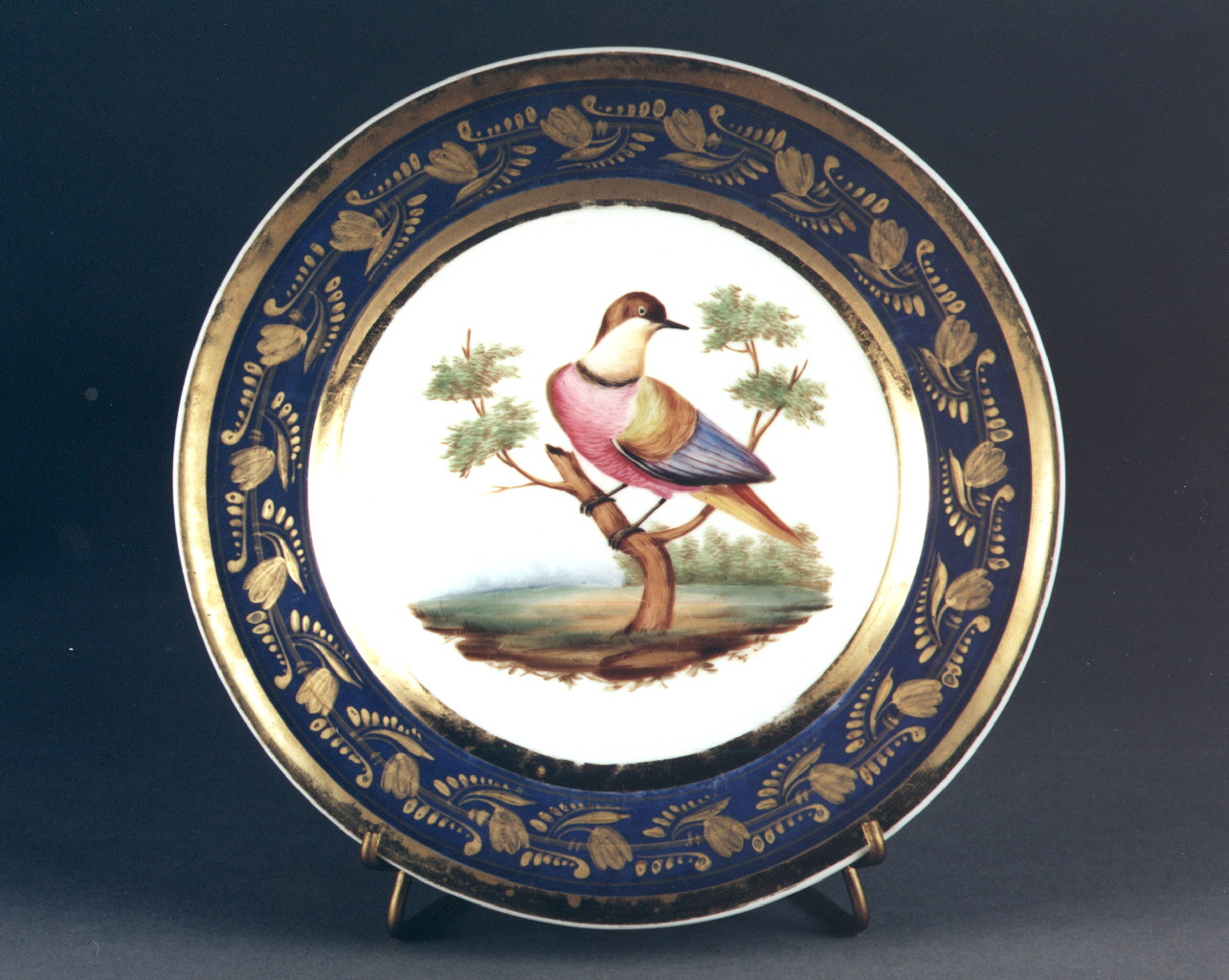 motivi decorativi floreali (piatto) - manifattura francese (sec. XIX)