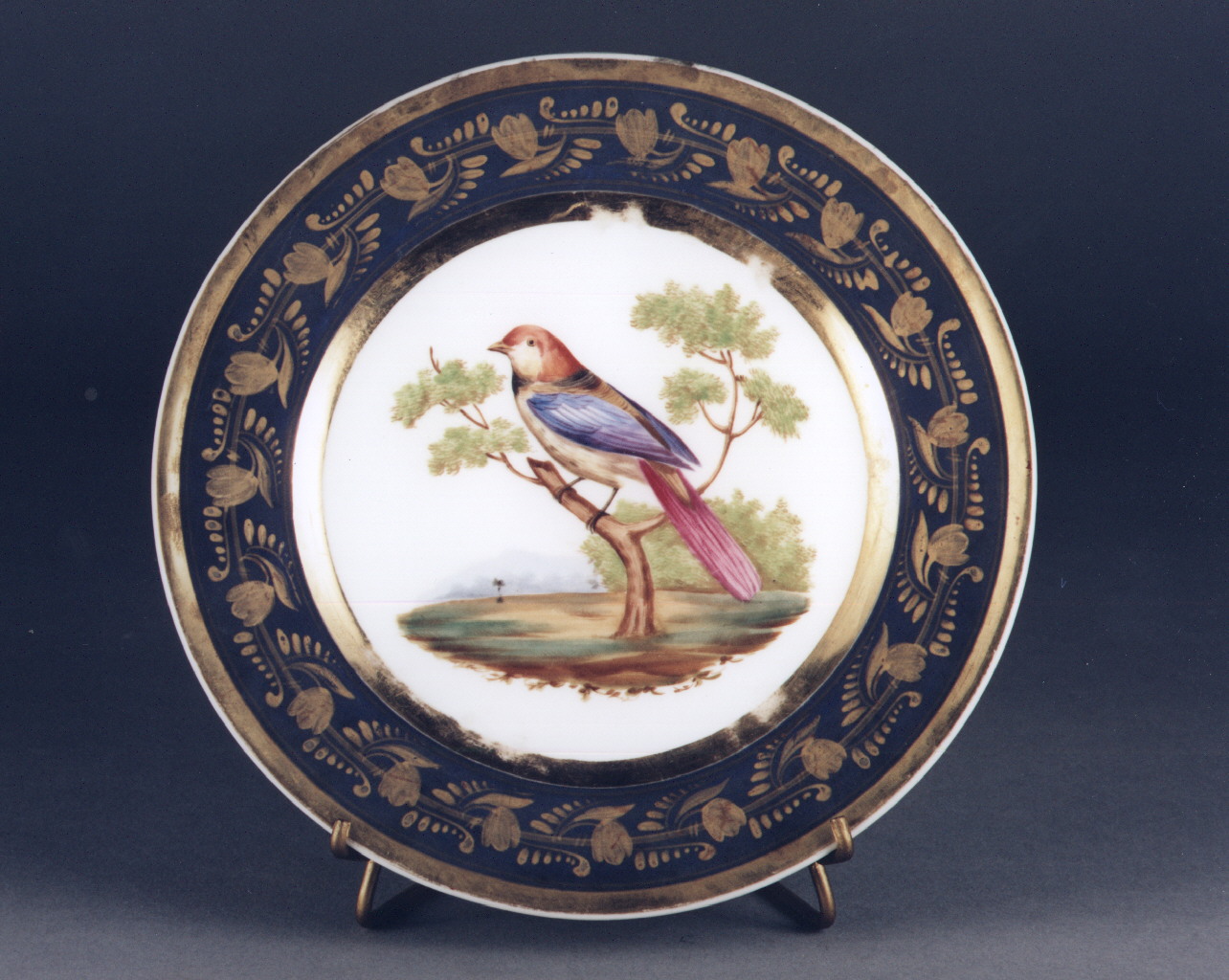 motivi decorativi floreali (piatto) - manifattura francese (sec. XIX)