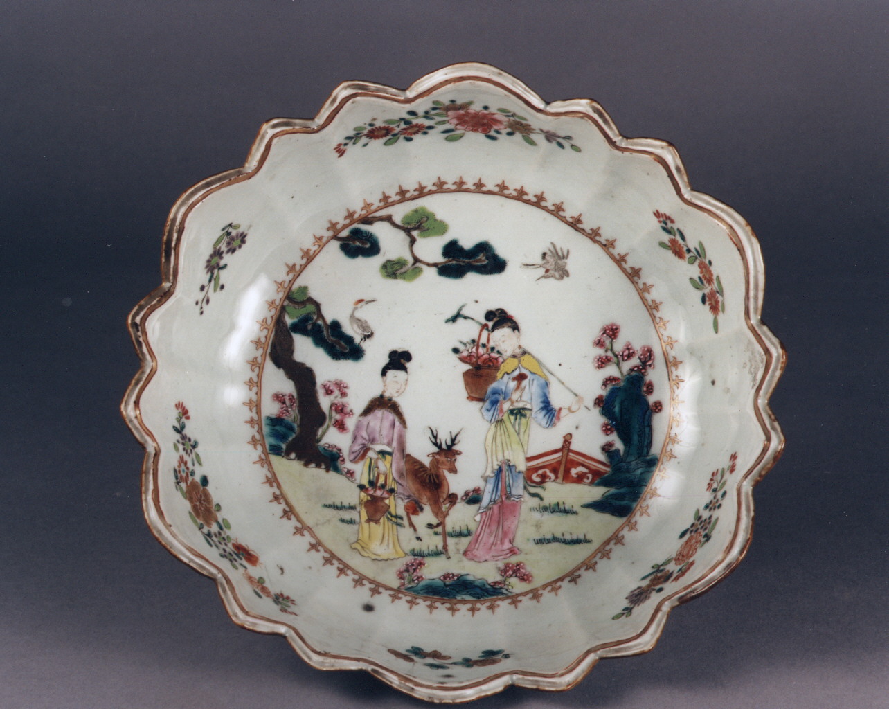 paesaggio (coppa, serie) - manifattura cinese (sec. XVIII)