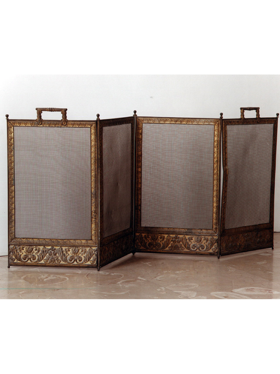 motivi decorativi vegetali (parafuoco, serie) - bottega napoletana (ultimo quarto sec. XIX)