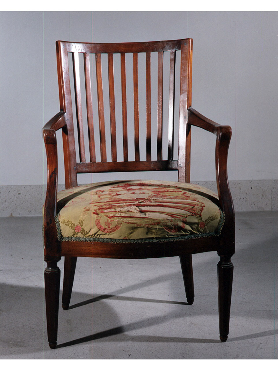 motivi decorativi vegetali (poltrona) - manifattura di San Leucio, bottega napoletana (primo quarto, secondo quarto sec. XIX, sec. XX)