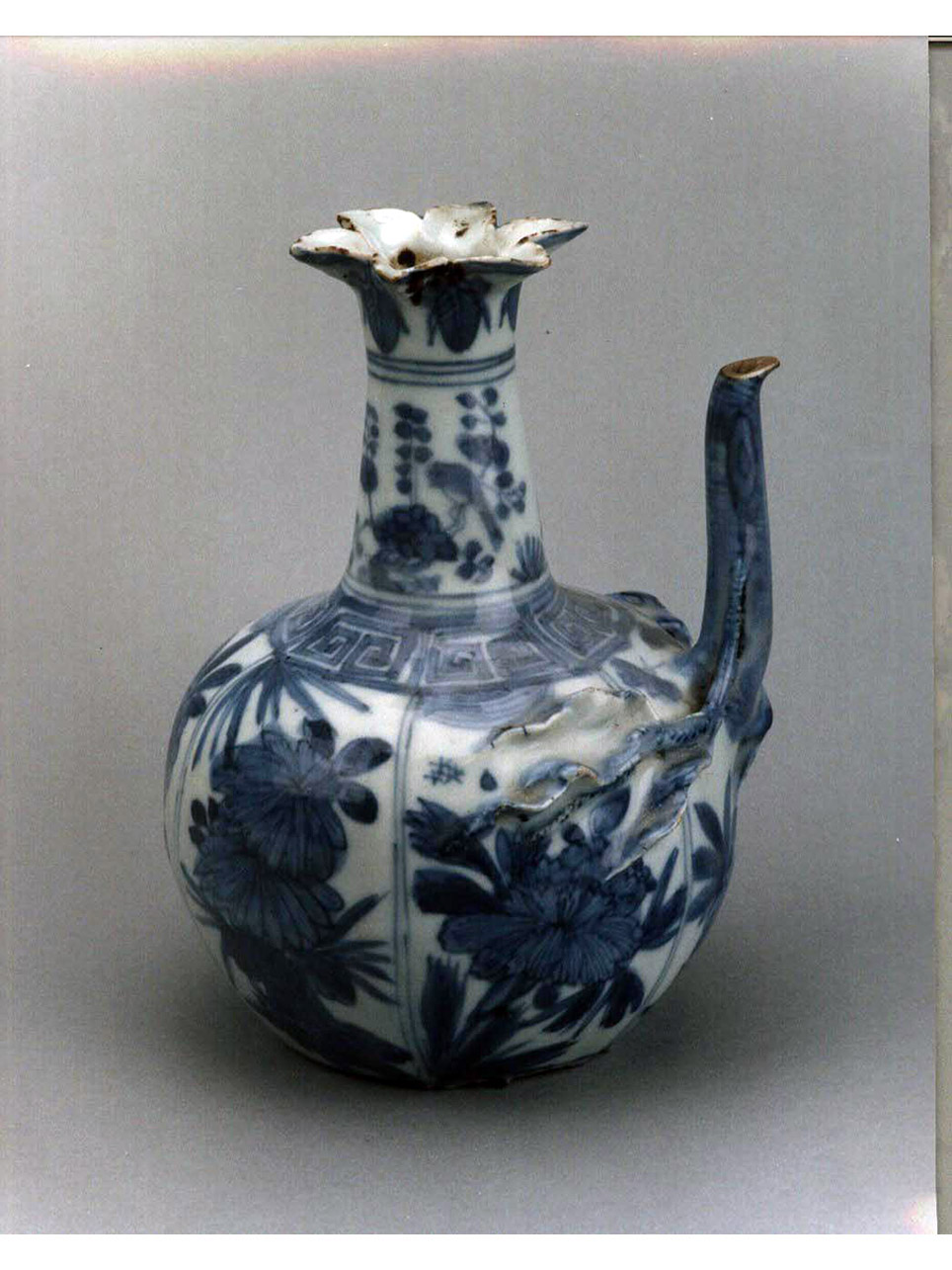 motivi decorativi vegetali e animali (bottiglia) - manifattura cinese (secc. XVI/ XVII)