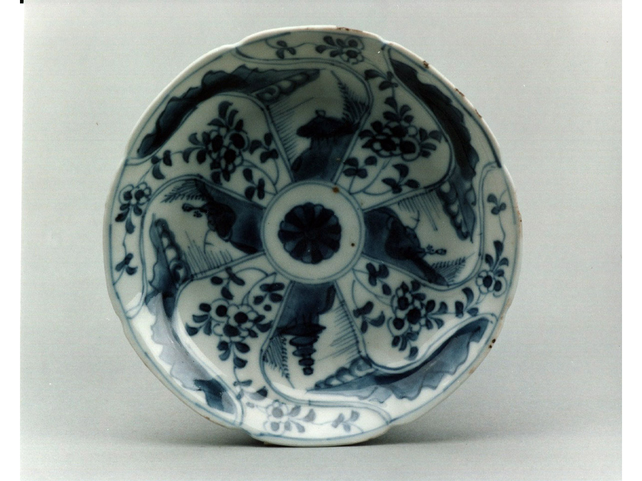 motivi decorativi vegetali (piattino) - manifattura cinese (sec. XVIII)