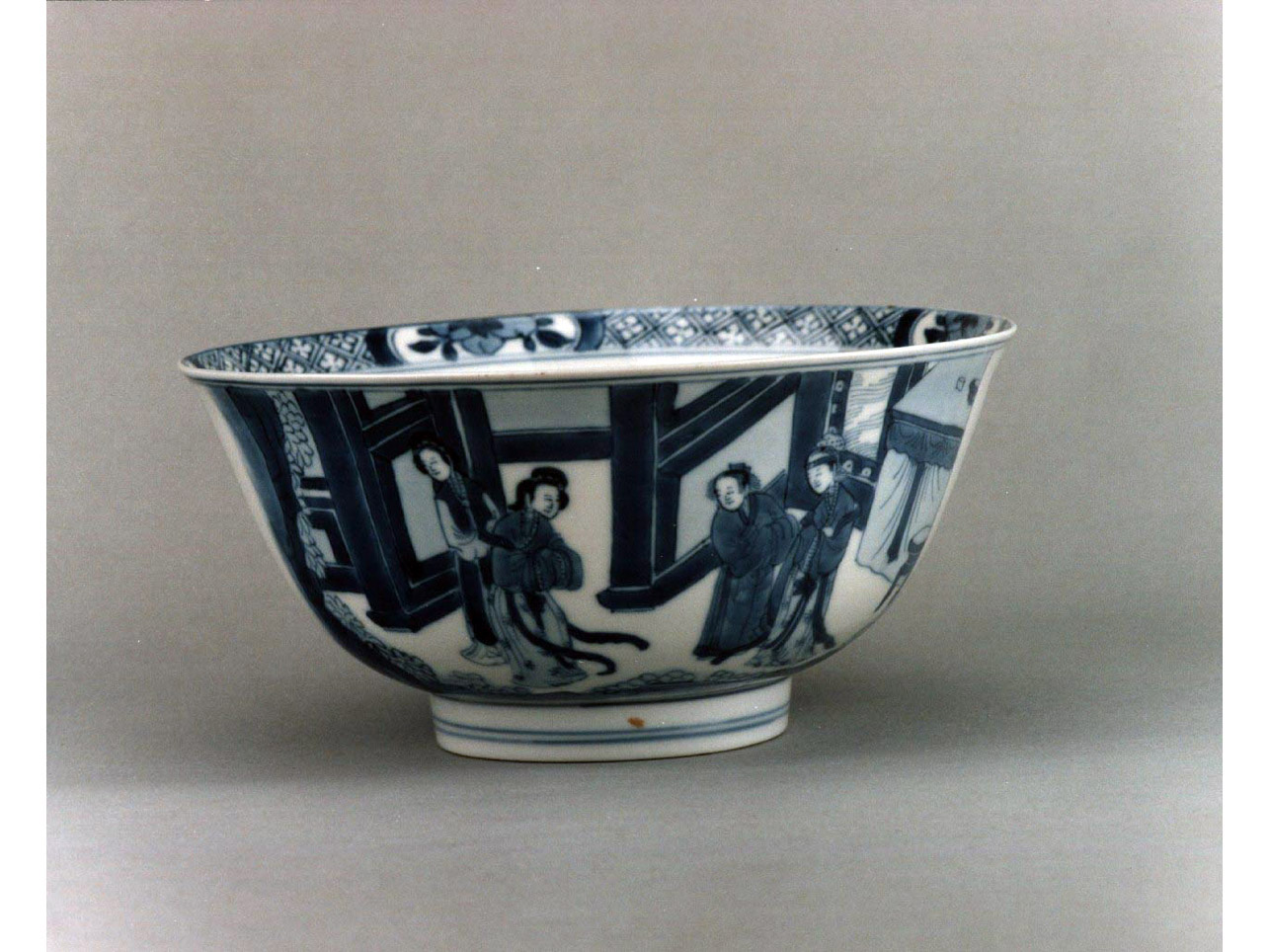 scena teatrale (coppa) - manifattura cinese (secc. XVII/ XVIII)