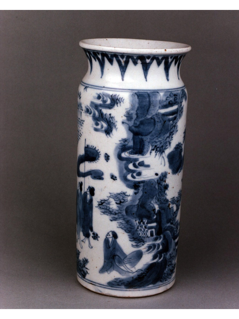 paesaggio con figure (vaso) - manifattura giapponese (seconda metà sec. XVII)