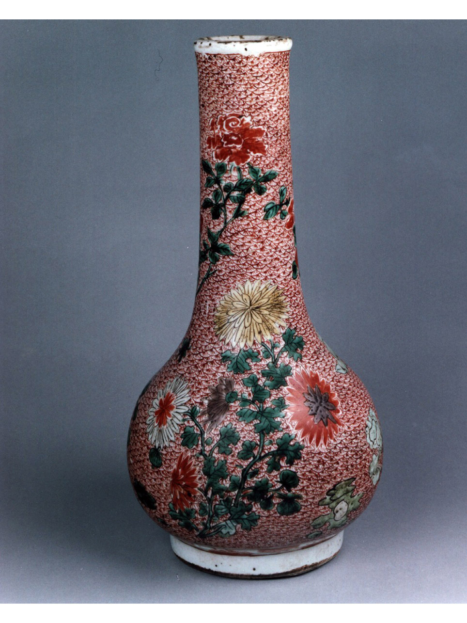 motivi decorativi floreali (vaso) - manifattura cinese (metà sec. XVII)