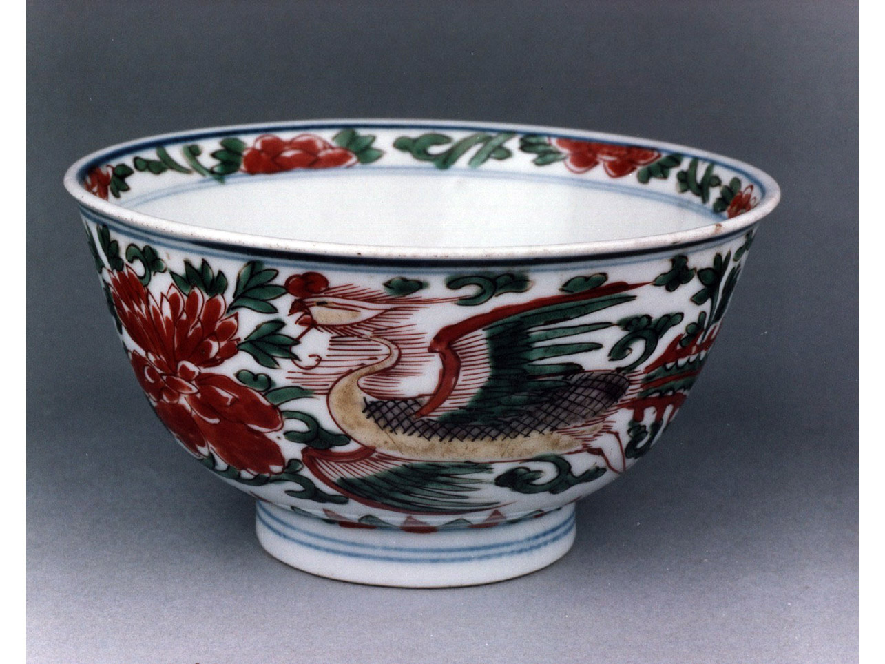 motivi decorativi vegetali e animali (coppa) - manifattura cinese (metà sec. XVII)