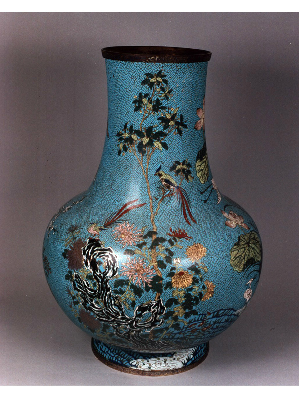 motivi decorativi vegetali e animali (vaso) - manifattura cinese (sec. XVIII)