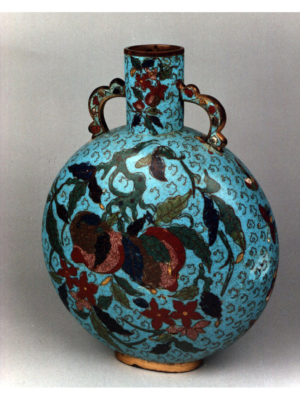 motivi decorativi vegetali (fiasca di pellegrinaggio) - manifattura cinese (sec. XVII)