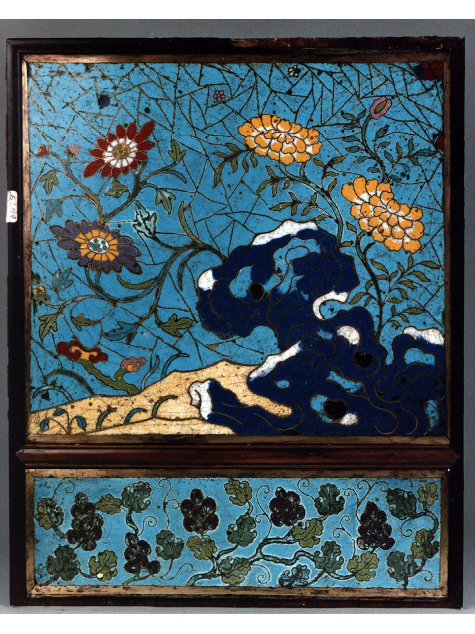 motivi decorativi vegetali (pannello) - manifattura cinese (seconda metà sec. XVII)