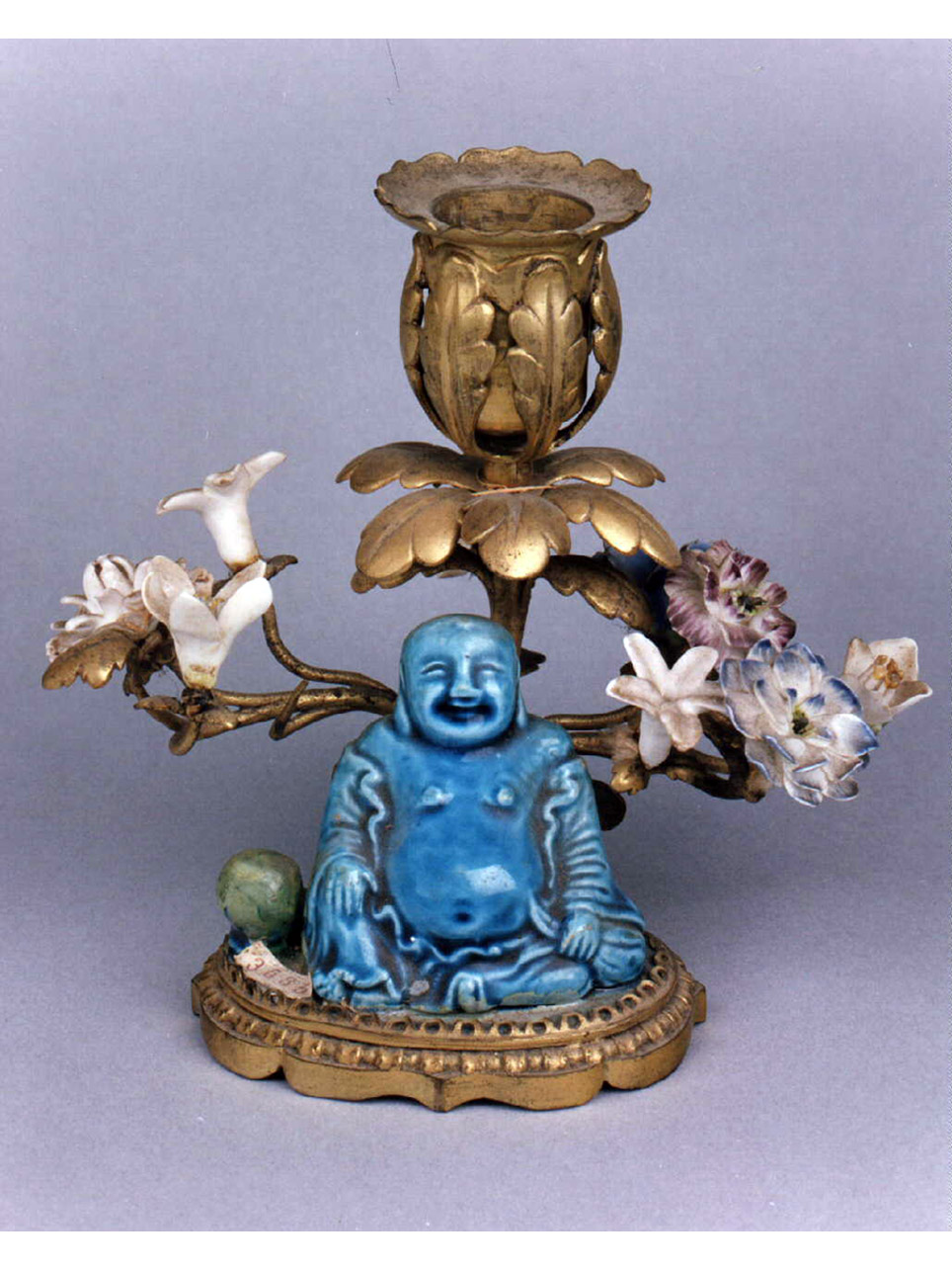 monaco buddhista/ motivi decorativi floreali (bugia) - manifattura cinese, manifattura francese (sec. XVIII)