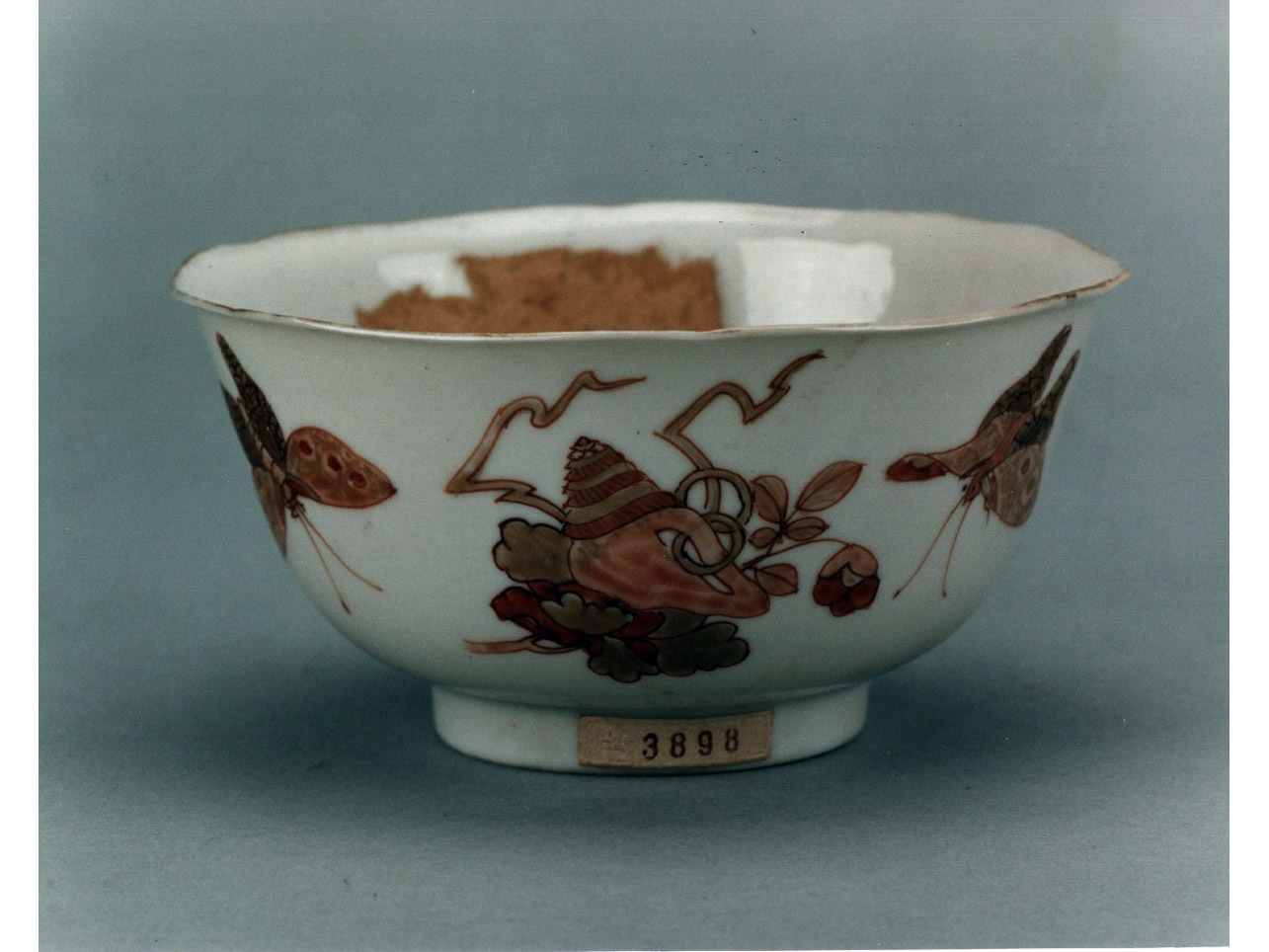 motivi decorativi vegetali e animali (coppetta) - manifattura cinese (sec. XVIII)