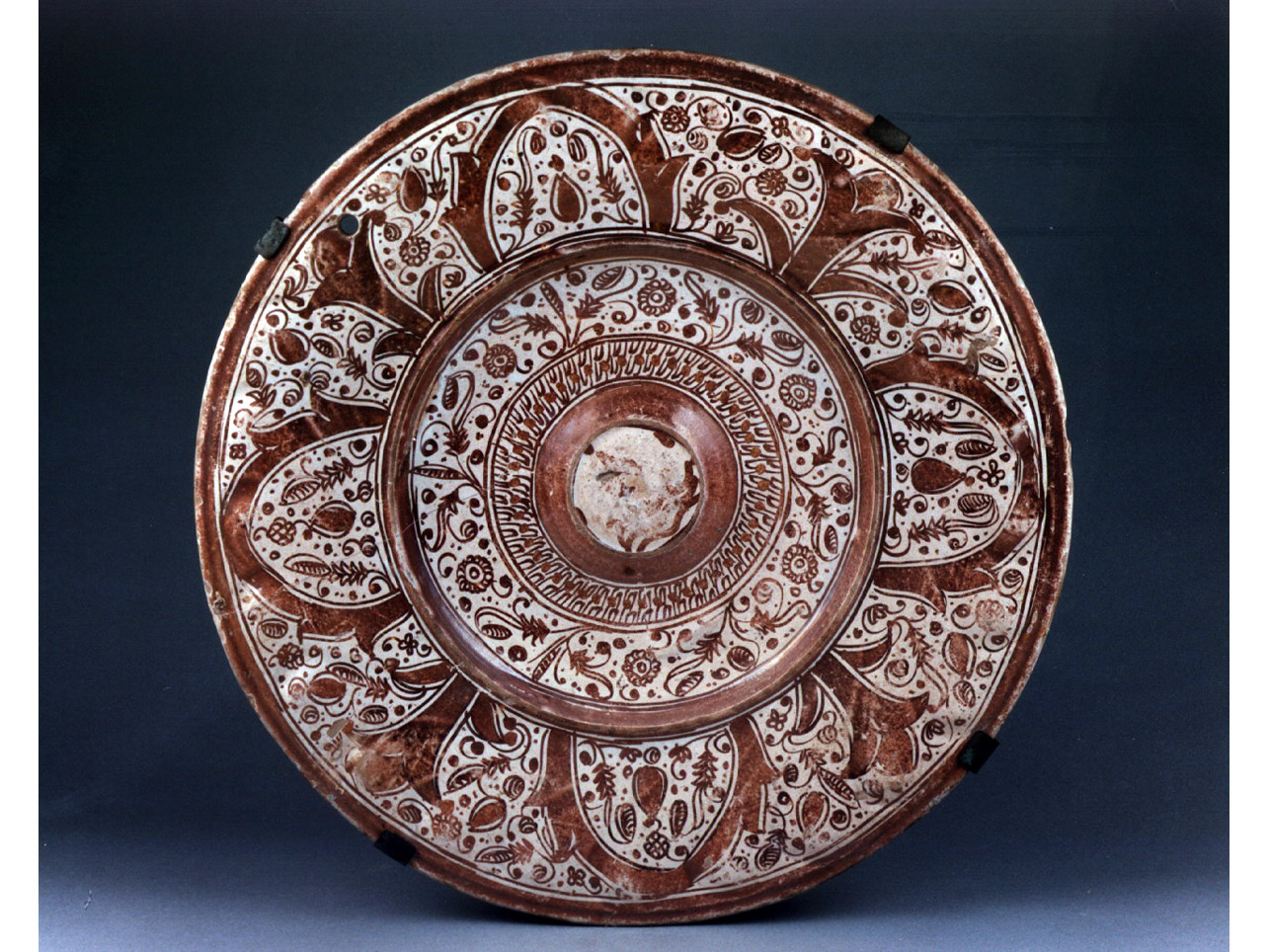 motivi decorativi vegetali (piatto) - manifattura spagnola (sec. XVI)