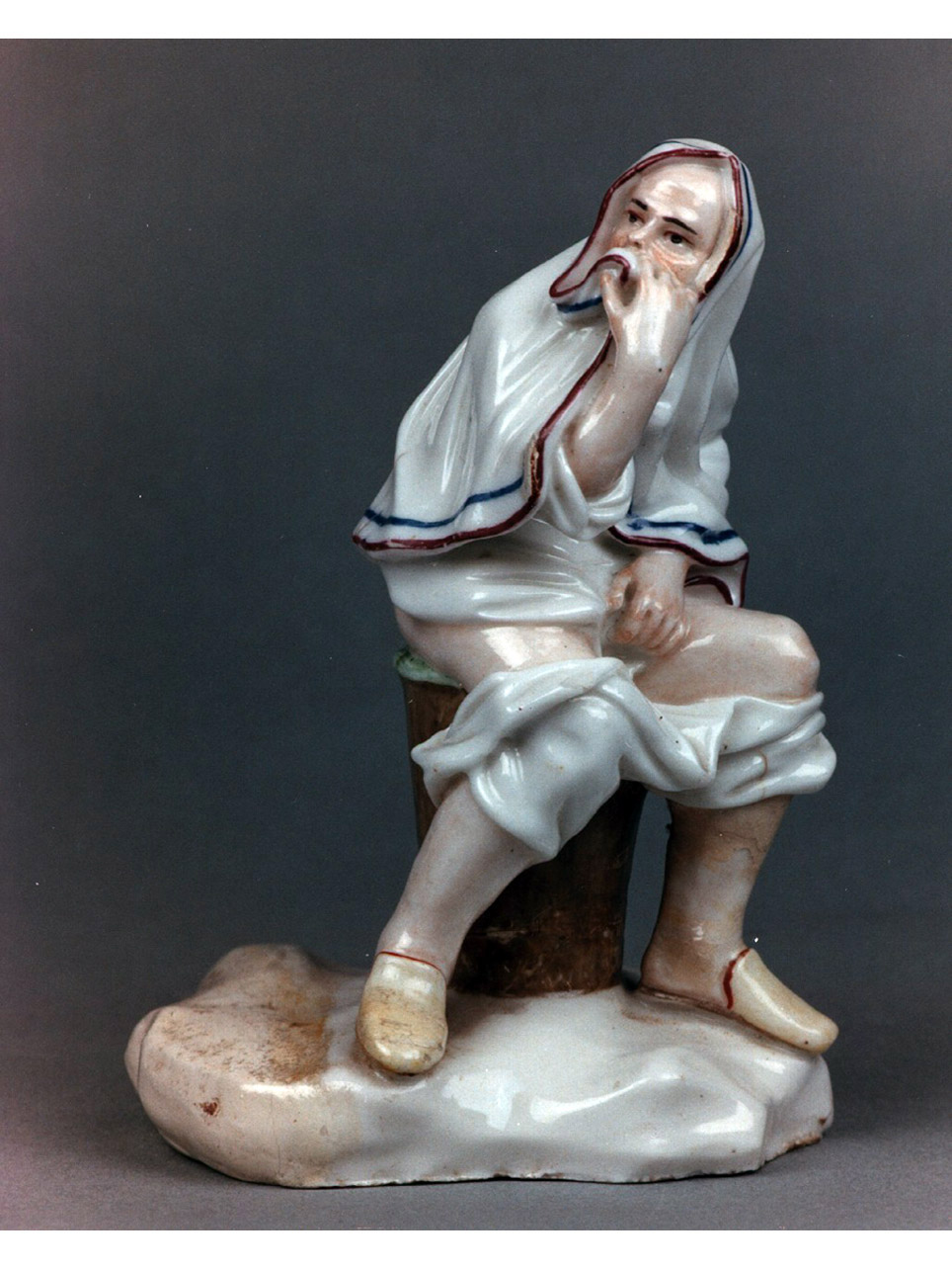 figura maschile di anziano (statuetta) di Gricci Giuseppe (sec. XVIII)