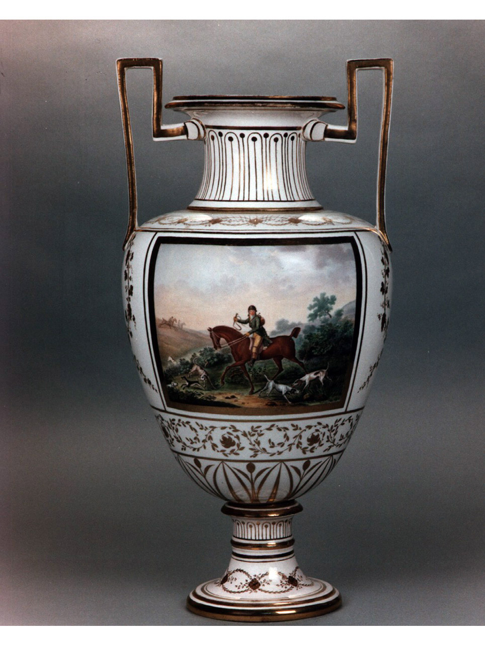 scena di caccia (vaso) - Real Fabbrica di Napoli (sec. XVIII)