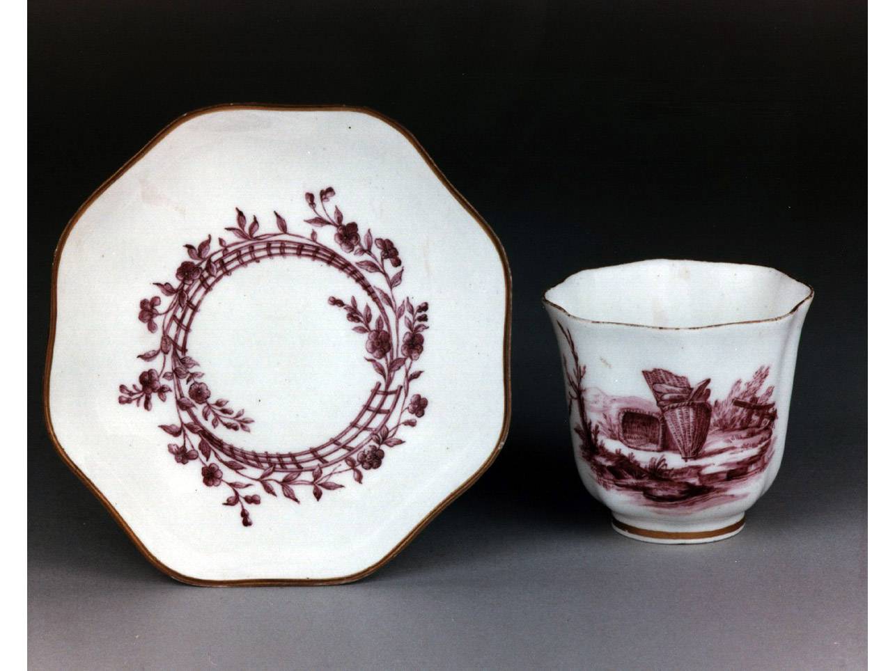 paesaggio con alberi (tazza) - manifattura di Vincennes (sec. XVIII)