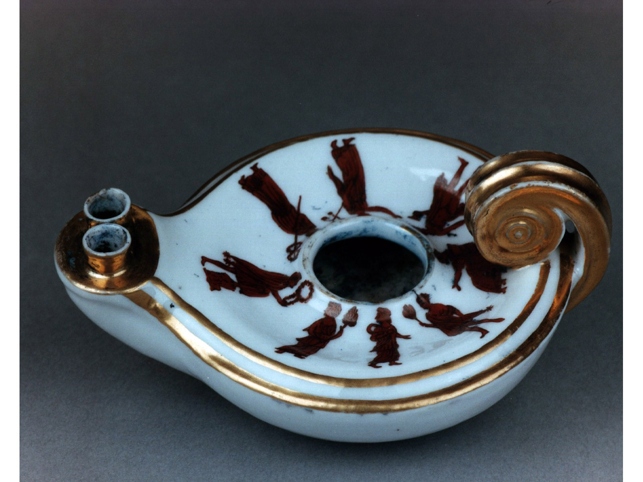 figure femminili (calamaio) - Real Fabbrica di Napoli (secc. XVIII/ XIX)