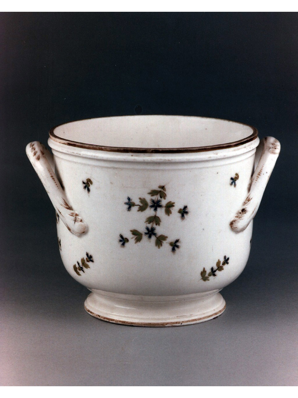 motivi decorativi floreali (rinfrescatoio) - manifattura di Valenciennes (sec. XVIII)