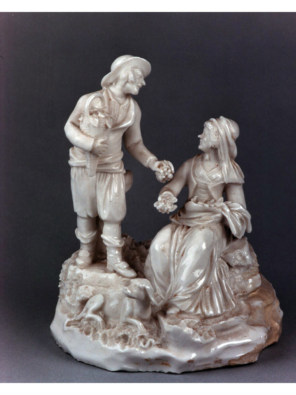 giovani amanti (scultura miniaturistica) di Celebrano Francesco (sec. XVIII)
