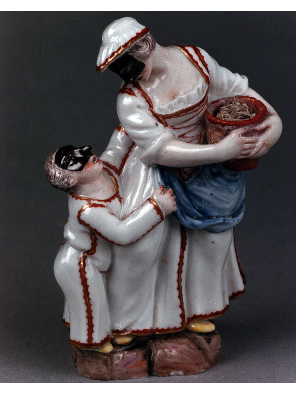 figura femminile (scultura miniaturistica) - manifattura di Doccia (sec. XVIII)