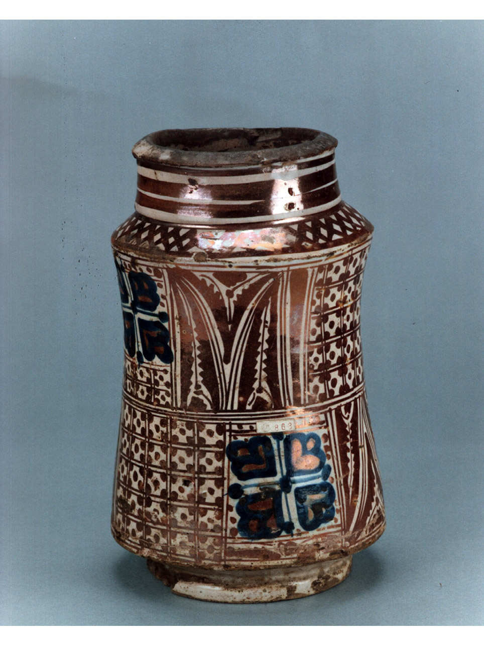 motivi decorativi floreali (alberello) - manifattura spagnola (seconda metà sec. XV)