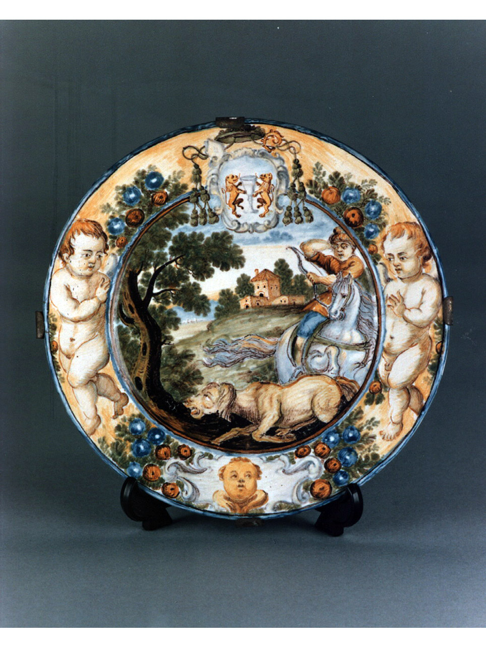 paesaggio (piatto) - manifattura abruzzese (sec. XVIII)