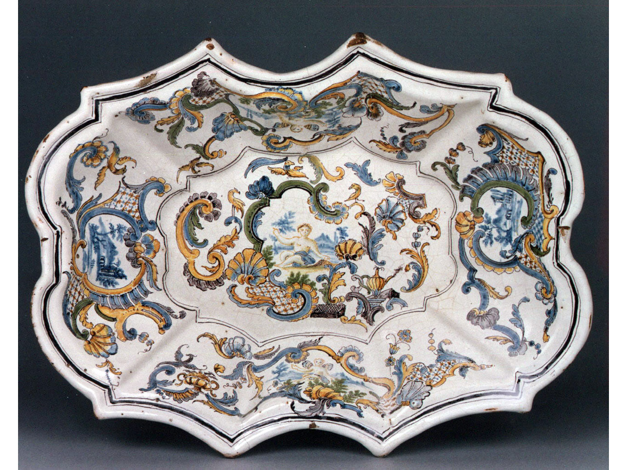 motivi decorativi floreali (bacile) di Del Vecchio Angelo (sec. XVIII)