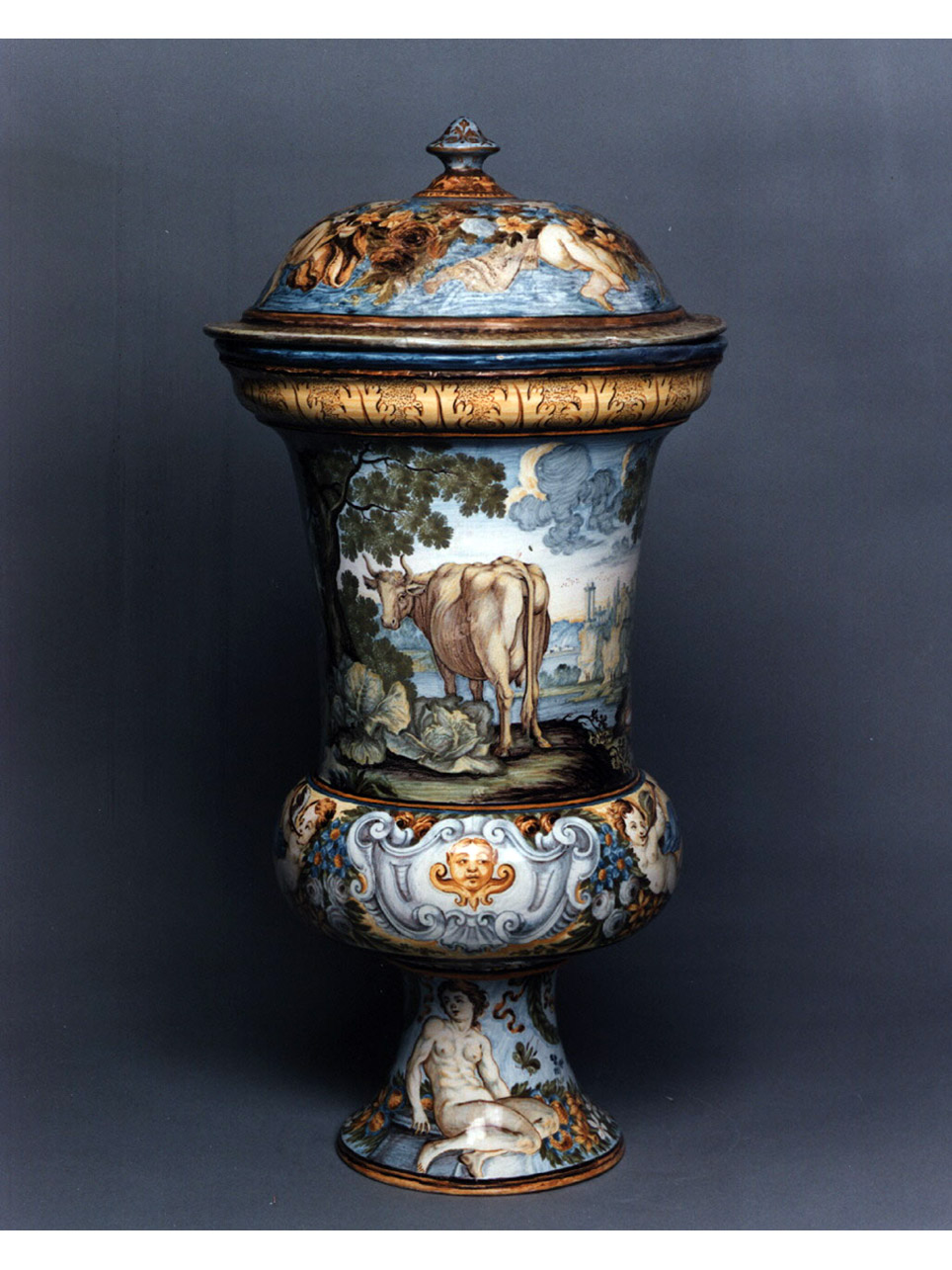 scena campestre (vaso) - manifattura napoletana (sec. XVIII)