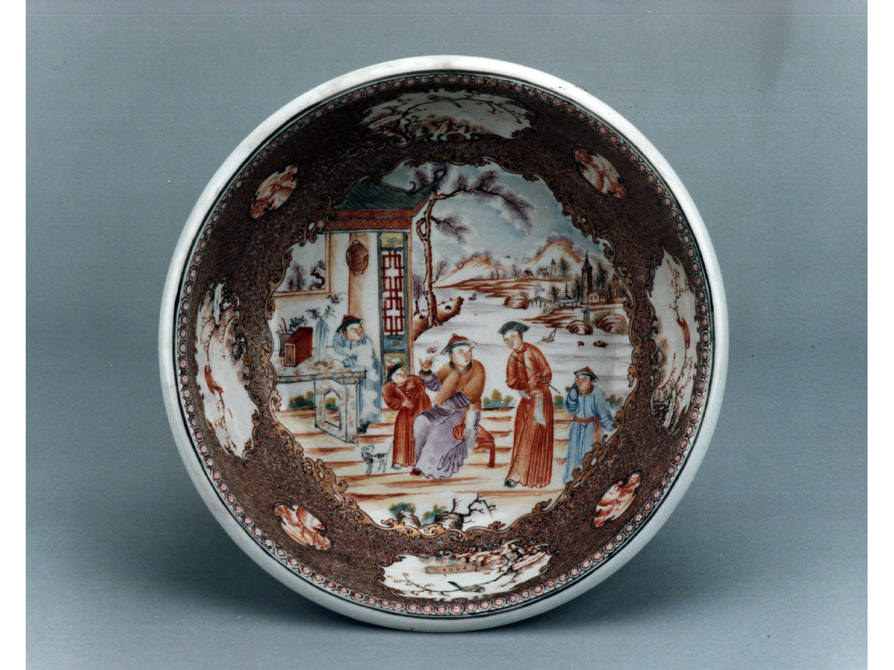 scena campestre (coppa) - manifattura cinese (sec. XVIII)