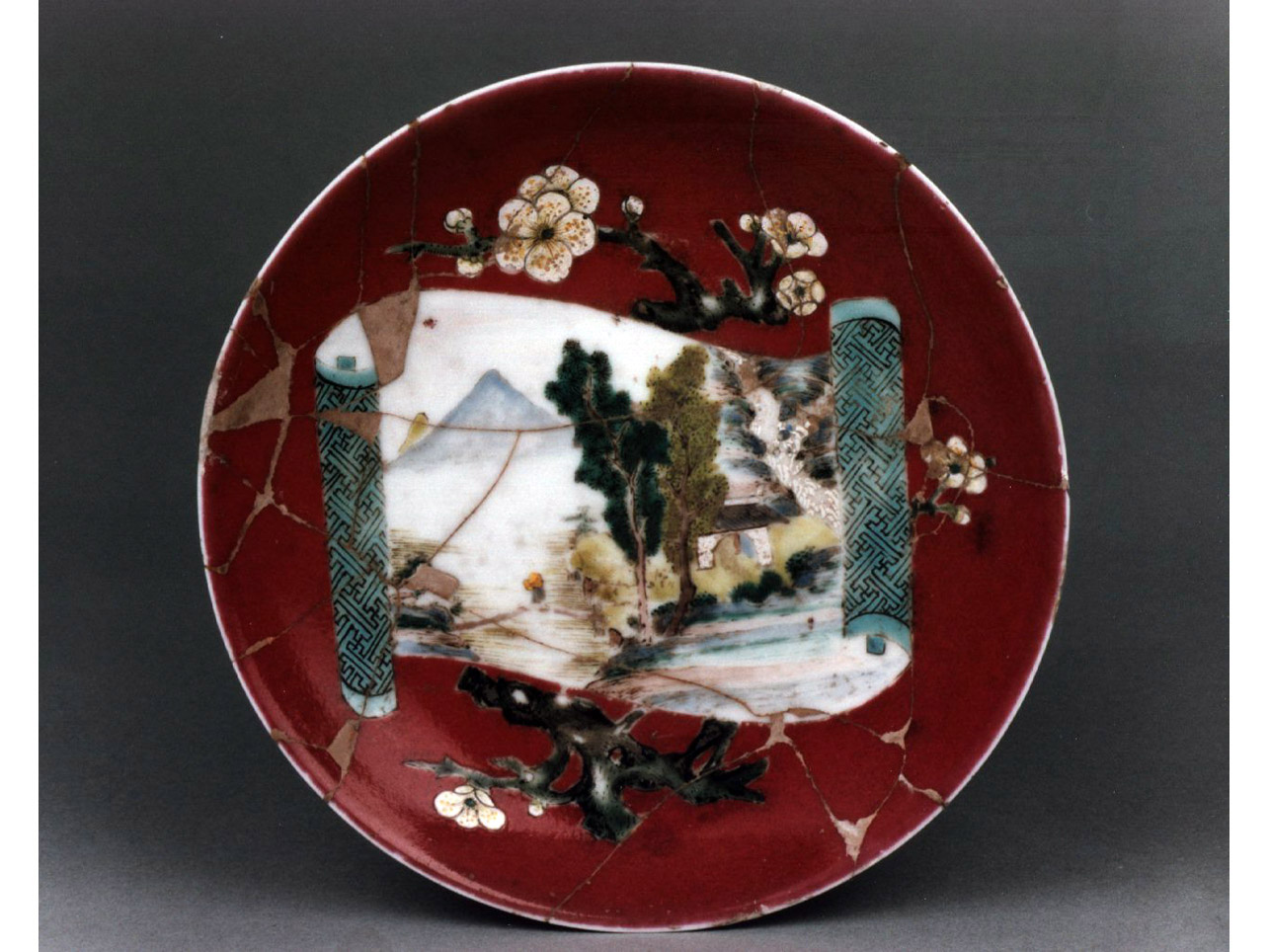 paesaggio (piattino) - manifattura cinese (sec. XVIII)