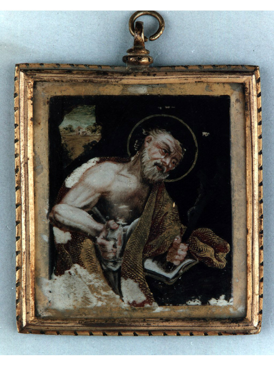 Santo eremita (placchetta) - bottega napoletana (sec. XVII)