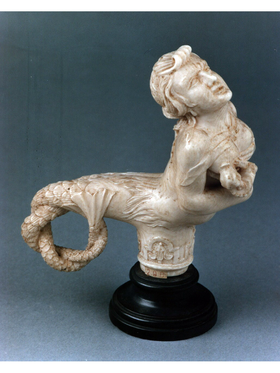 sirena (impugnatura di bastone) - bottega tedesca (sec. XVIII)