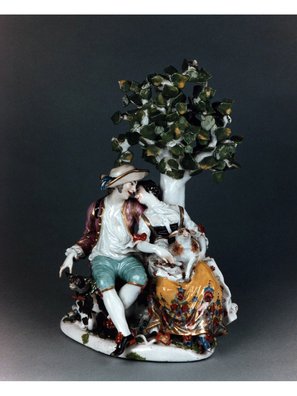 giovani amanti (scultura miniaturistica) - manifattura di Meissen (sec. XVIII)