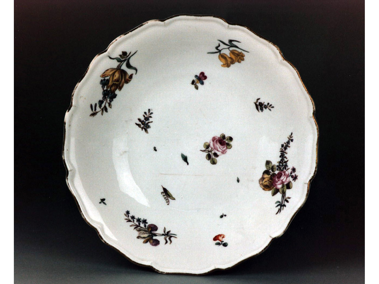 motivi decorativi floreali (piatto) - manifattura di Meissen (sec. XVIII)