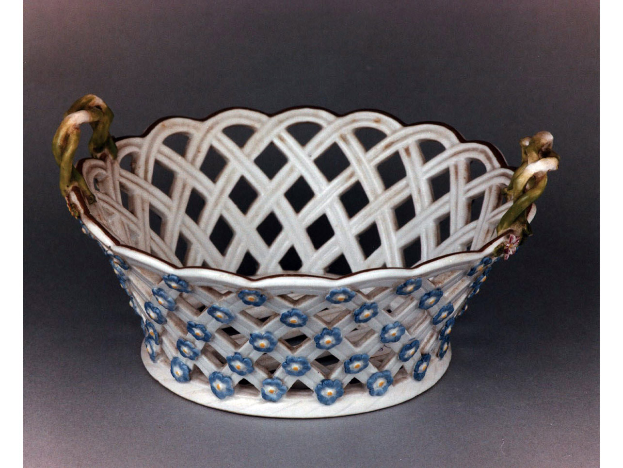 motivi decorativi floreali (cestino, serie) - manifattura di Meissen (sec. XVIII)