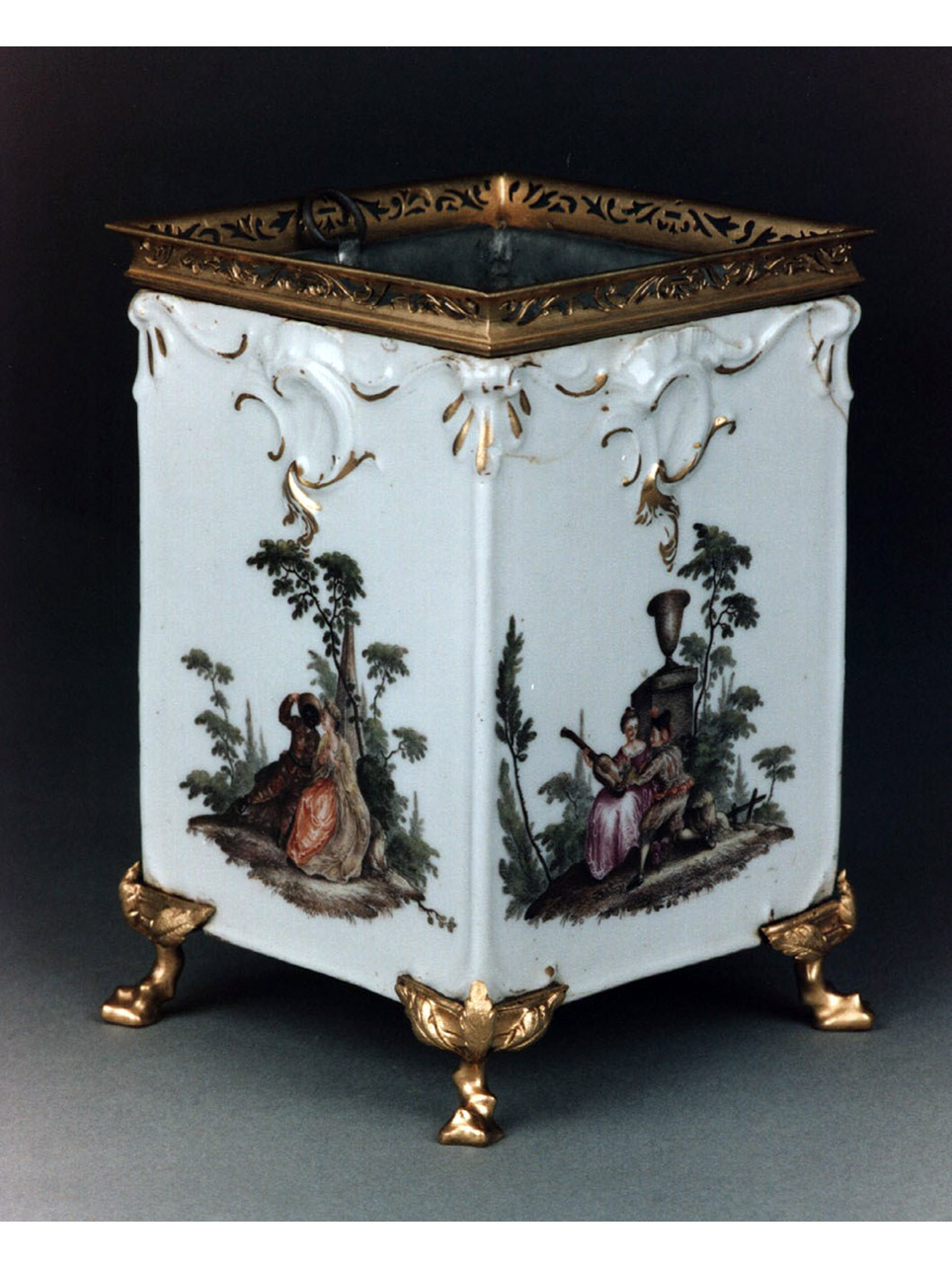 scena campestre con figure (vaso) - manifattura di Meissen (sec. XVIII)