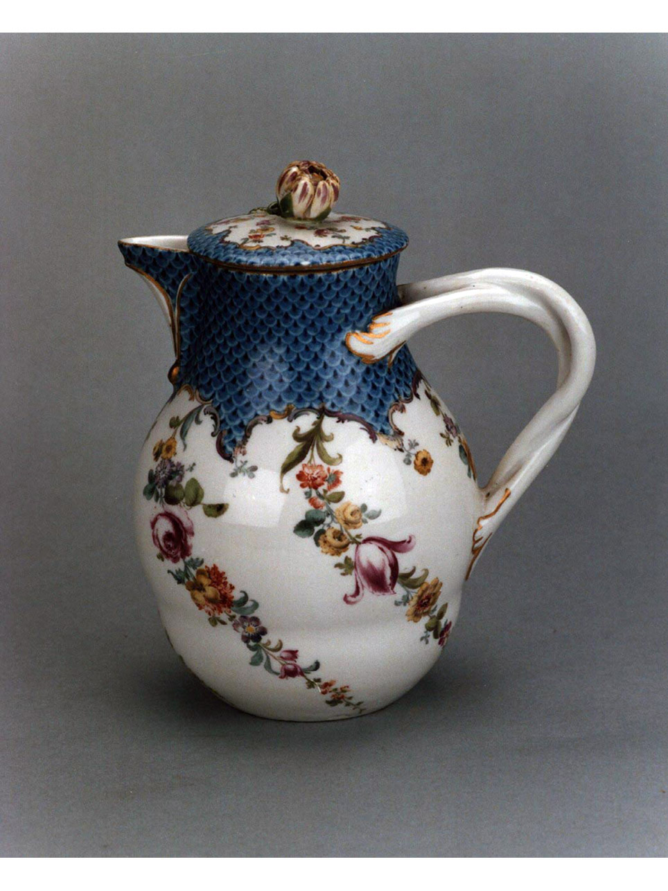 motivi decorativi floreali (caffettiera, elemento d'insieme) - manifattura di Meissen (sec. XVIII)