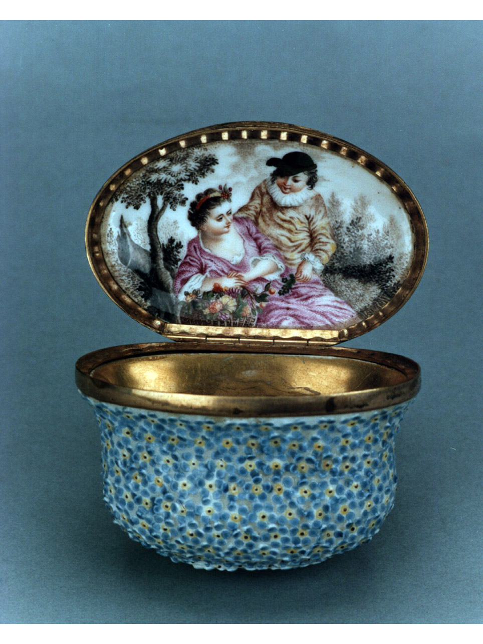 scena campestre con figure (tabacchiera) di Kaendler Johann Joachim (sec. XVIII)