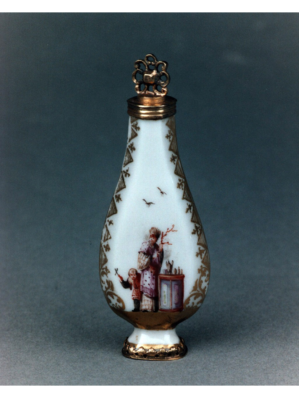 paesaggio con figure (pot-pourri) - manifattura di Meissen (sec. XVIII)