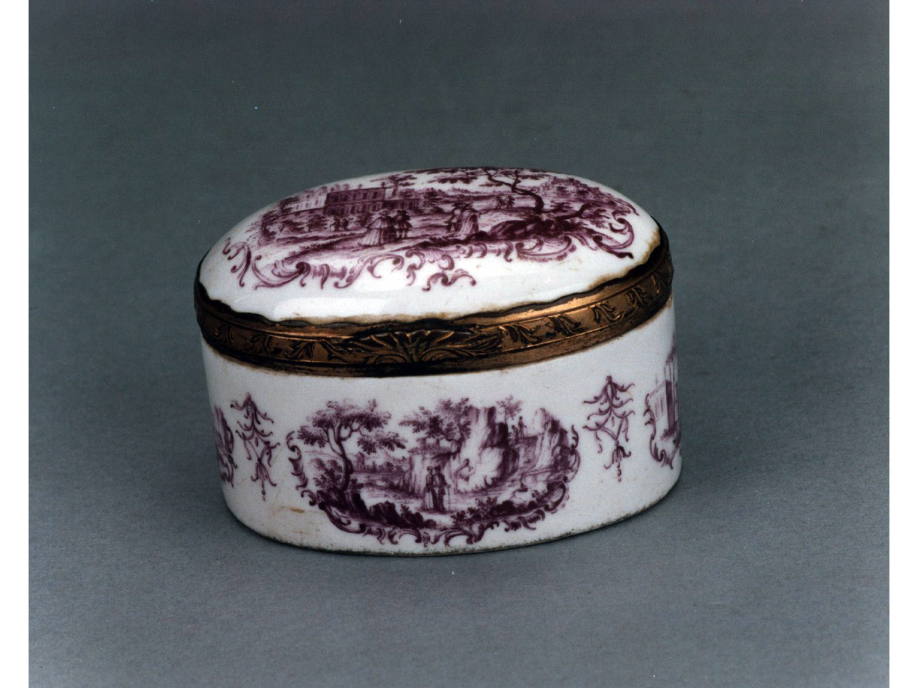 scena campestre con figure (tabacchiera) - manifattura viennese (sec. XVIII)