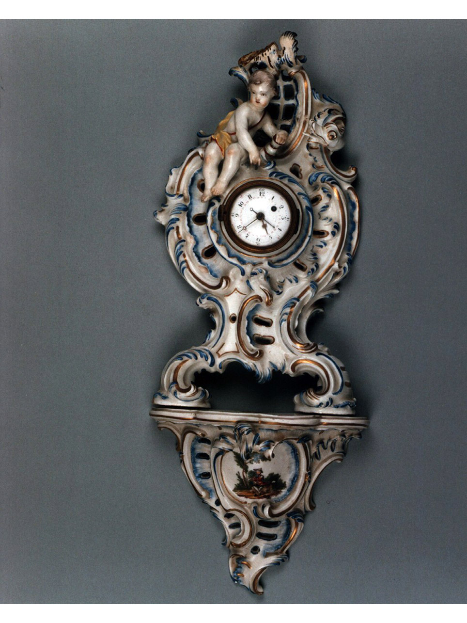 motivi decorativi vegetali (orologio) - manifattura di Ludwigsburg (sec. XVIII)