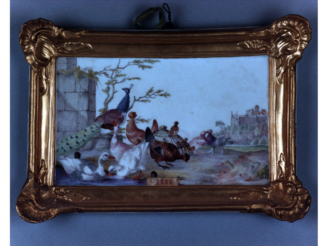 paesaggio lacustre (placca) - manifattura di Fuerstenberg (sec. XVIII)